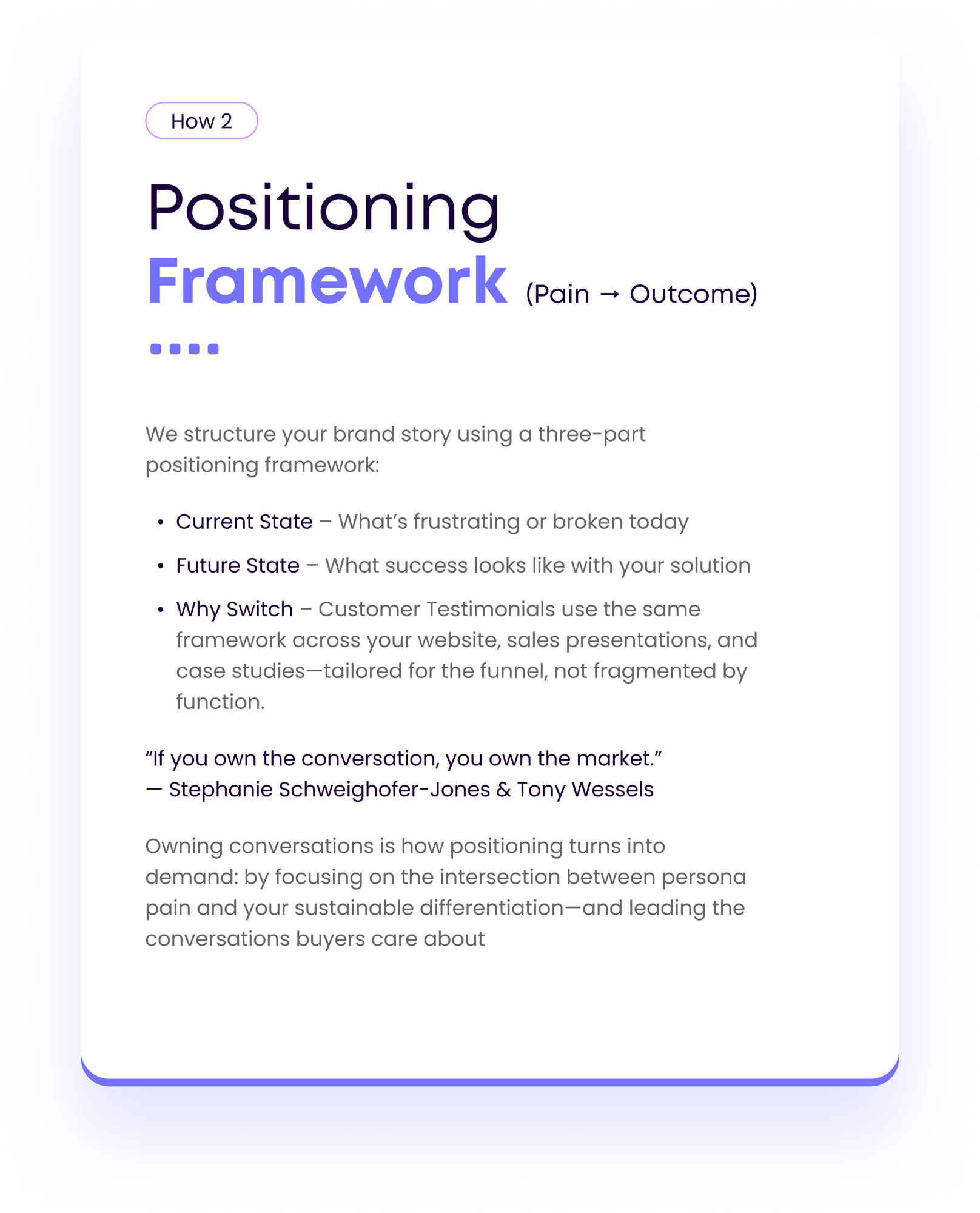 OM Positioning Framework